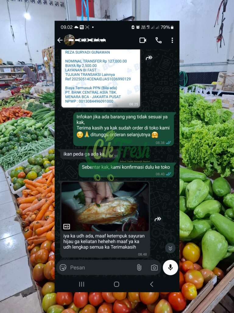 Testimoni 3 testimony bukti pembelian sayuran di cikfresh