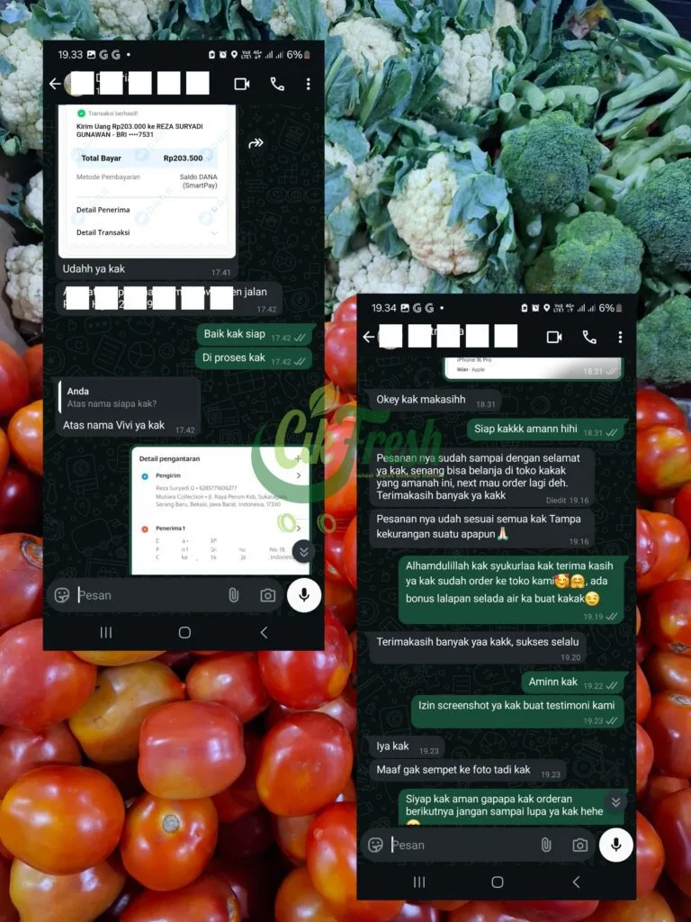 Tentang Kami 3 tertimoni orderan cikfresh