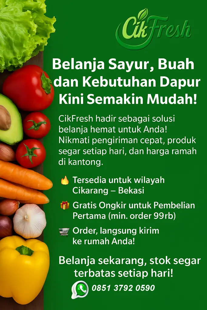 Supplier Sayuran Cikarang Bekasi 1 cikfresh header section