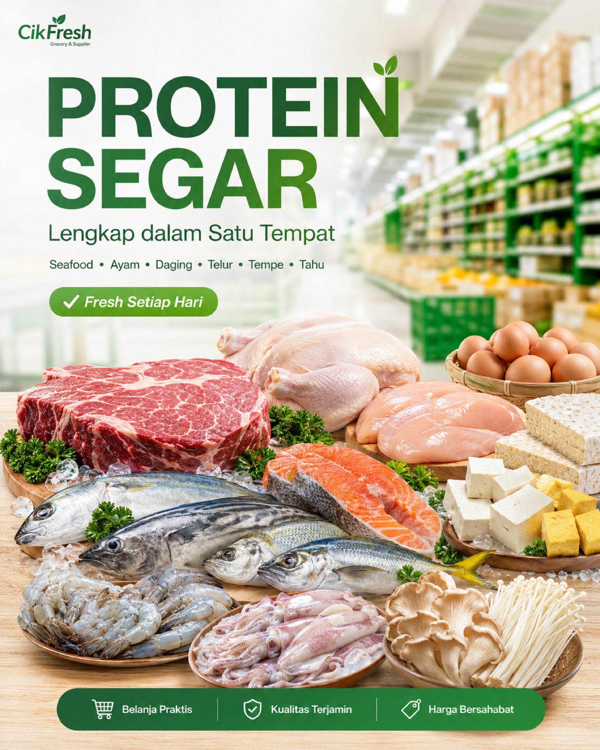 Update Harga Terbaru Protein segar di Cikfresh